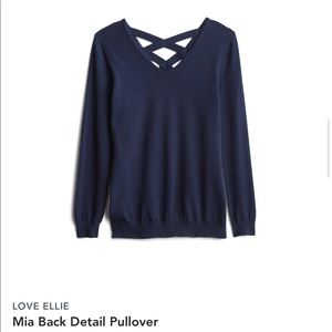Love Ellie Mia Back Detail Pullover Sweater (M)